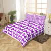 Purple Bowknot Kids Duvet Cover Set Twin Size,White Dots Bow Romantic Bedding Set,Children Girls Women Room Decor,Princess Castle Dreamy Comforter Cover,Cute Romantic Quilt Cover,1 Pillowcase view 3