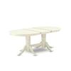HomeStock Southwestern Dining Set - 9 Piece Oval Table8 Chairs - Linen White Kitchen Furniture view 2