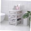 Outanaya Four-layer Drawer Type Storage Cabinet Transparent White Plastic Organizer Box for Desktop Lightweight and Portable Multifunctional Storage for Office and Home Use view 2