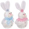 Cabilock 2pcs Easter Bunny Night Light Cute Statues for Home Decor Adorable Bedside Companion for Bedroom Decoration Not Included view 1