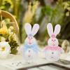 Cabilock 2pcs Easter Bunny Night Light Cute Statues for Home Decor Adorable Bedside Companion for Bedroom Decoration Not Included view 3