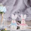 Cabilock 2pcs Easter Bunny Night Light Cute Statues for Home Decor Adorable Bedside Companion for Bedroom Decoration Not Included view 4