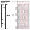 White Black Egress Ladder Basement, 30 36 40 48 55" 60 72 88 92 Inch, Home High Loft Attic Bed Step Ladders/Wrought Iron Bunk Ladder for Caravan Travel Trailer, with Tread Pads (Color : White, Siz view 2