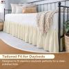 Rlinen Daybed Bed Skirt Twin Size, 20-Inch Drop Ruffled Daybed Bedskirt, 100% Microfiber, Ivory Daybed Skirt for Living Room and Guest Room view 3