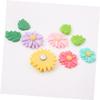 Ciieeo 20pcs Flower-Shaped Magnetic Resin Fridge Stickers Random Little for Home Kitchen Decor view 2