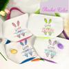 Custom Easter Basket with Name, Personalized Easter Bunny Basket Bag for Kids, Easter Egg Hunt Basket with Handle, Easter Gifts Basket for Children view 3