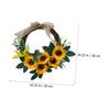 ABOOFAN 1pc Artificial Sunflower Wreath Garland for Home Decor Vivid Hanging Pendant Floral Ornament for Bedroom Wall Party and Festival Decoration view 3