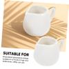 DECHOUS 1pc Ceramic Milk Jug Handle Multi-functional Pouring Milk Cup for Home Cafe Retro Design Container White Safe for Daily Use view 4