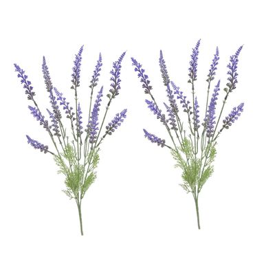 ABOOFAN 2pcs Artificial Lavender Flower Bouquet Realistic Faux Lavender for Home Office Garden and Wedding Decorations for Festive Events and Table Centerpieces