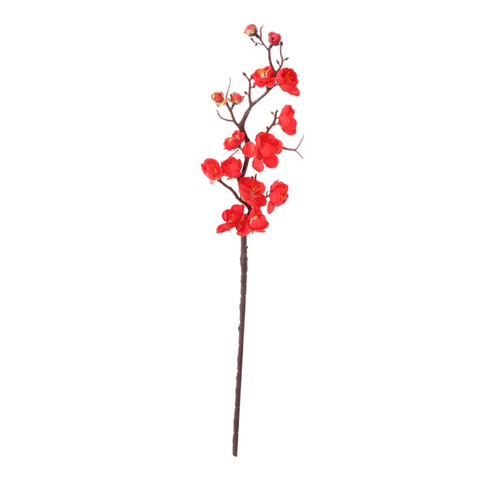ABOOFAN 60cm Length Silk Artificial Blossom Flowers Set of 5 Red Peony Fake Flowers for Bridal Party Dec