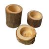 ABOOFAN Elegant Wooden Stump Candle Holders Tea Light Decoration Perfect for Wedding Dinner Party Home Bar view 1