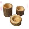 ABOOFAN Elegant Wooden Stump Candle Holders Tea Light Decoration Perfect for Wedding Dinner Party Home Bar view 3