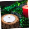 ABOOFAN Elegant Wooden Stump Candle Holders Tea Light Decoration Perfect for Wedding Dinner Party Home Bar view 4