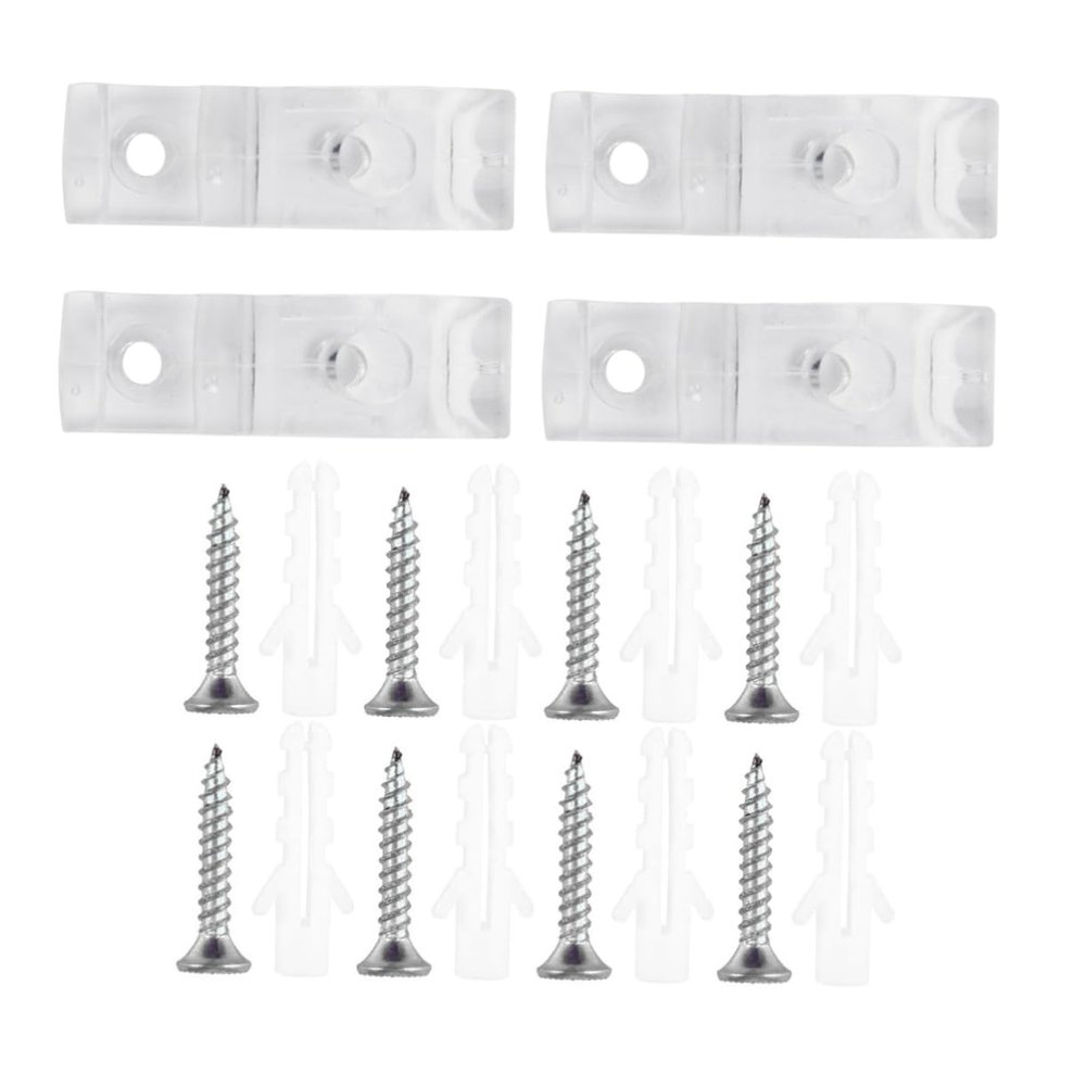 ABOOFAN 1set Plastic Clip Hooks Screws for Vertical Blinds Curtain Mounting Holders for Easy Installation for Roller Shades and Roman Blinds