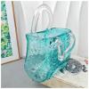 AKYLDI Glass Bag Vase, Handmade Cute Fishbowl Purse Glass Vase, for Flowers/Home Dcor/Office,Style2-Green view 1