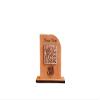 Personalized Wooden QR code Sign with your custom text and business logo (Chestnut, From 2 side) view 2