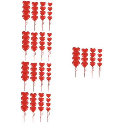 ABOOFAN 5sets Heart Shaped Cake Picks Cupcake Topper Decorations for Wedding Valentine's 36pcs*5