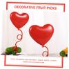 ABOOFAN 5sets Heart Shaped Cake Picks Cupcake Topper Decorations for Wedding Valentine's 36pcs*5 view 2