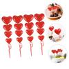 ABOOFAN 5sets Heart Shaped Cake Picks Cupcake Topper Decorations for Wedding Valentine's 36pcs*5 view 3