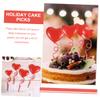 ABOOFAN 5sets Heart Shaped Cake Picks Cupcake Topper Decorations for Wedding Valentine's 36pcs*5 view 4