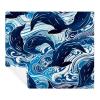 Throw Blanket,Soft Blankets and Throws,Whales Sea Waves Floral,59x78.7 in view 1