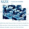 Throw Blanket,Soft Blankets and Throws,Whales Sea Waves Floral,59x78.7 in view 3