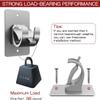 6PCS No Drill Curtain Brackets, Self-Adhesive Rod Holders, Universal Plastic Nail Free Adjustable, Curtain Hooks for Rods Less Than 1.57 Inch Diameter (Sliver) view 3