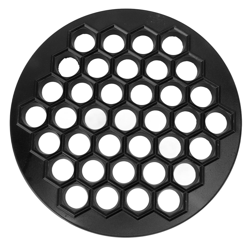 37 Holes Russian Pelmeni Maker, Aluminum Alloy Pelmeni Maker Pelmeni Meat Dumplings Maker Kitchen Supplies (Black)