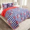 The Lakeside Collection Floral Check Quilt Ensemble - Sham view 2