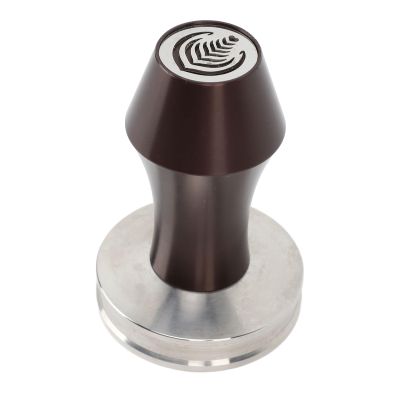 58mm Coffee Tamper Stainless Steel Hollow Design, Handle, Measurement, Easy to Use with Multifunctional Coffee Ground Press Tool for Home Coffee Shop (Brown)
