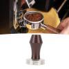58mm Coffee Tamper Stainless Steel Hollow Design, Handle, Measurement, Easy to Use with Multifunctional Coffee Ground Press Tool for Home Coffee Shop (Brown) view 3