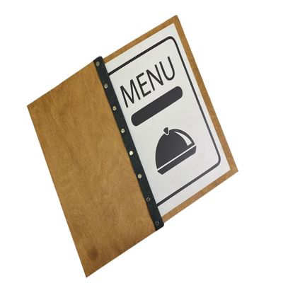 Wooden Menu, Menu, Menu Cover, Restaurant Menu Cover (Cherry, Legal paper size)