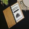 Wooden Menu, Menu, Menu Cover, Restaurant Menu Cover (Cherry, Legal paper size) view 4