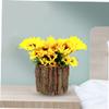 Cabilock Bark Planter Pot 3pcs Wood Bucket Succulent Planter Mini Vase Planter RusticTree Stump Plant Pot Farmhouse Bucket for Home Art Decor view 4