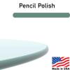 46" Inch Round Glass Table Top - Tempered - 1/4" Thick - Pencil Polished Edge view 3