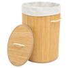 MAGICLULU Woven Laundry Basket Cover Round Storage Container for Clothes Toys and Sundries Carbonized Design for Bedroom and Living Organization view 1