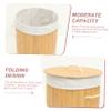 MAGICLULU Woven Laundry Basket Cover Round Storage Container for Clothes Toys and Sundries Carbonized Design for Bedroom and Living Organization view 3