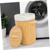 MAGICLULU Woven Laundry Basket Cover Round Storage Container for Clothes Toys and Sundries Carbonized Design for Bedroom and Living Organization view 4