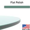 17" Inch Round Glass Table Top - Tempered - 1/4" Thick - Flat Polished Edge view 3