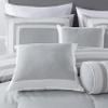Chezmoi Collection Caprice 7-Piece Hotel Style Comforter Set - Silver/White Square Pattern Modern Color Block Bedding w/Decorative Pillows - Luxurious Lightweight All Season Bed Set, California King view 3