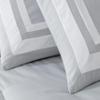 Chezmoi Collection Caprice 7-Piece Hotel Style Comforter Set - Silver/White Square Pattern Modern Color Block Bedding w/Decorative Pillows - Luxurious Lightweight All Season Bed Set, California King view 4