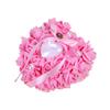 PRETYZOOM 1pc Elegant Heart Shape Flower Bud Ring Cushion Pearl Decor for Wedding Ceremony Party Supplies for Bride Engagement and Special Events Pink view 1