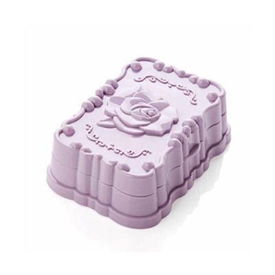 SUREK Simple with lid Soap Dish with Drainage Soap Container Plastic Soap Case Box Saver Countertop Soap Dish Holder Portable Soap Box Easy to wash, Purple
