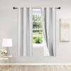 1 Piece Lined Faux Silk 100% Blackout Window Panel Curtain Thermal Silver Grommets Living/Room Bedroom/Home Decor 35" Width x 63" Length NOA (Silver Grey) view 2