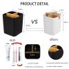 Toothbrush Holders for Bathrooms, Bamboo Tooth Brush Holder Bathroom Vanity Organizer Countertop for Electric Toothbrushes, Toothpaste, Razors - Black view 3