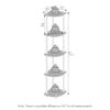 Furinno Turn-N-Tube Storage Shelves, 5-Tier Book Shelf, Corner Shelf, Toolless Open Shelves, for Organization and Storage, Living Room, Home Office, Hallway, Bedroom, Light Cherry view 4