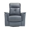Lexicon Swivel Glider Recliner Chair, Comfy Nursery Glider, Top Grain Leather Match Recliner, Manual Reclining Chair for Living Room/Office/Apartment, Blue Gray view 4