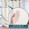 Conbo Mio Extra Wide No Hook Shower Curtain with Snap in Liner Set, 108" x 74" Hotel Luxury Beige Shower Curtains for Bathroom with See Through Top Window, Waterproof, Washable 108W x 74H view 2