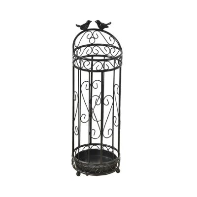GTEFSWS Umbrella Stands Wrought Iron Umbrella Stand Long Umbrella Holder Freestanding Storage Rack For Walking Sticks Indoor Outdoor Organizer (Color : Black, Size : 21 * 62cm)