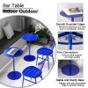 Modern Bar Table Round Pub Table Cocktail Bistro High Table, Circular Tall Kitchen Dining Table Counter Bar Coffee Counter Table Kitchen Desk, Small Accent Table (Size : 40x40x72cm) view 4